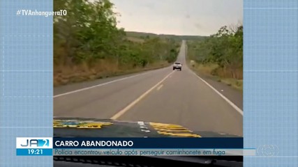 Polícia encontra carro após perseguir caminhoente com drogas em fuga; entenda
