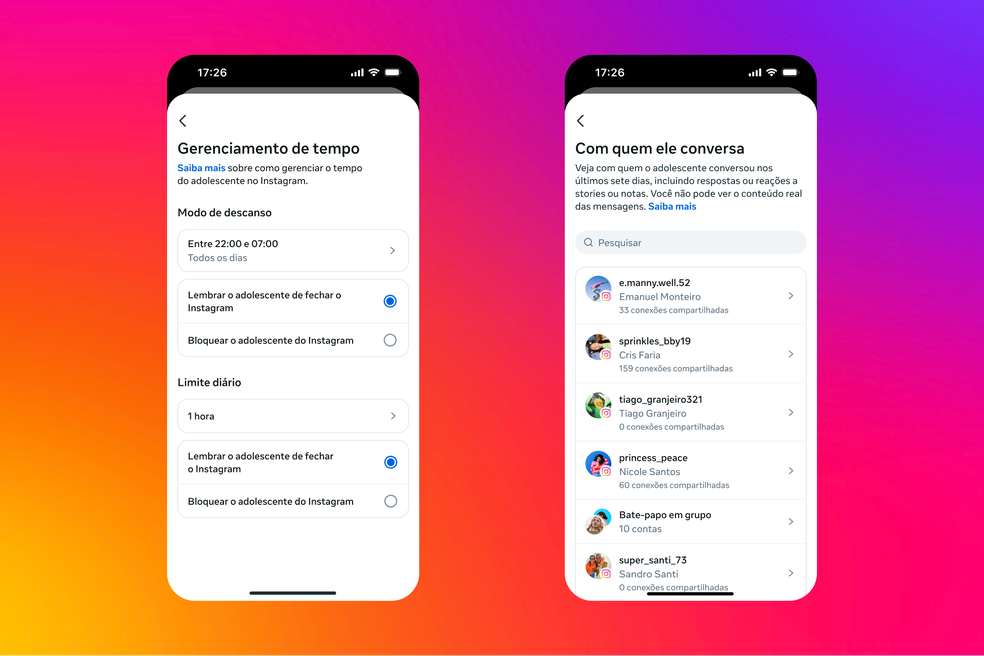 Instagram lança 'Conta de Adolescente' para que pais possam monitorar contas de seus filhos — Foto: Divulgação/Meta