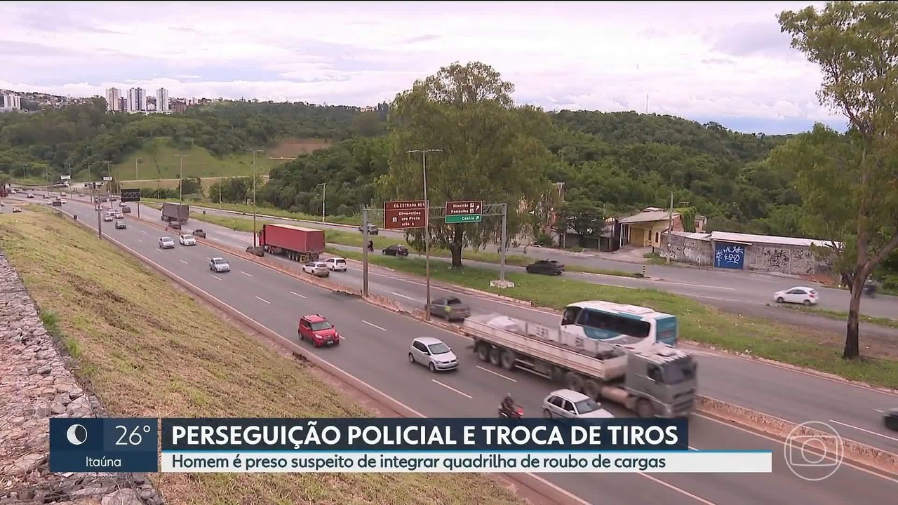 Quadrilha especializada em roubo de carga é perseguida pela PM na BR-381; um suspeito foi preso