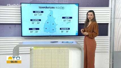 Confira a previsão do tempo do Tocantins no BDT desta sexta-feira (8)