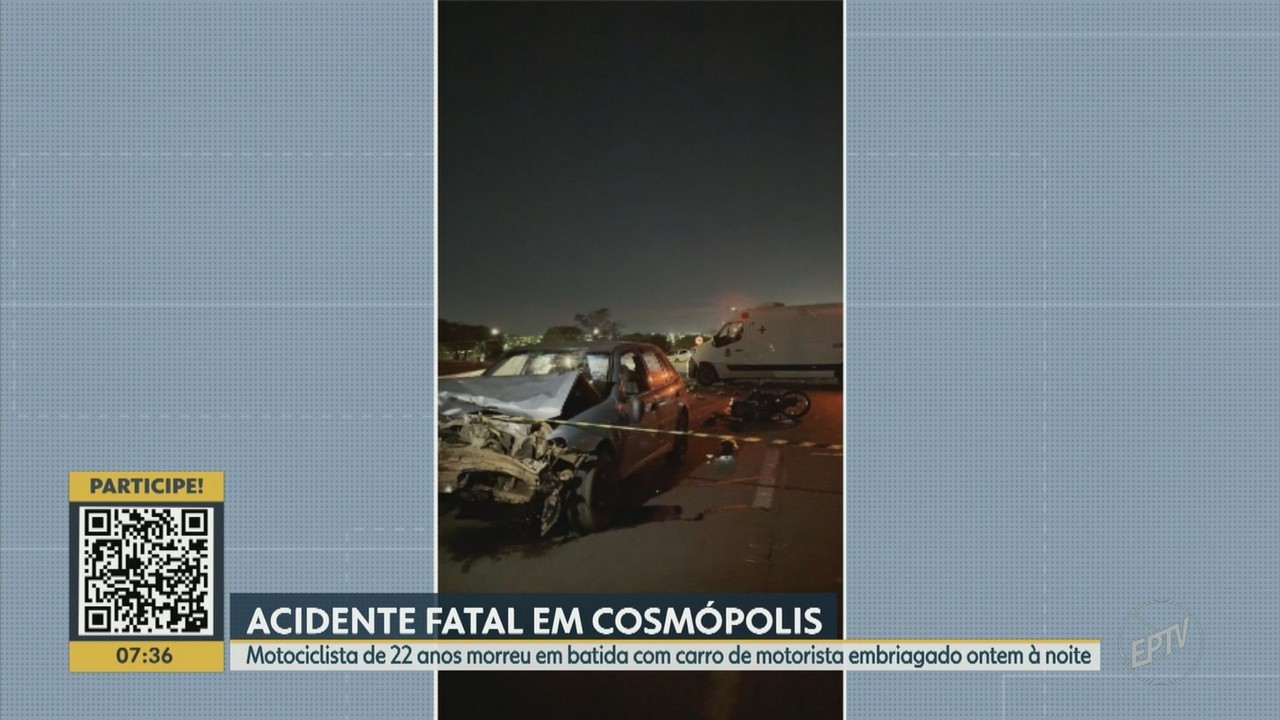 Image for Motociclista morre após ser atropelada por motorista embriagado que tentava ultrapassagem em rodovia de Cosmópolis