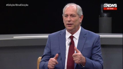 Ciro Gomes PDT responde a pergunta sobre combate a mil cias