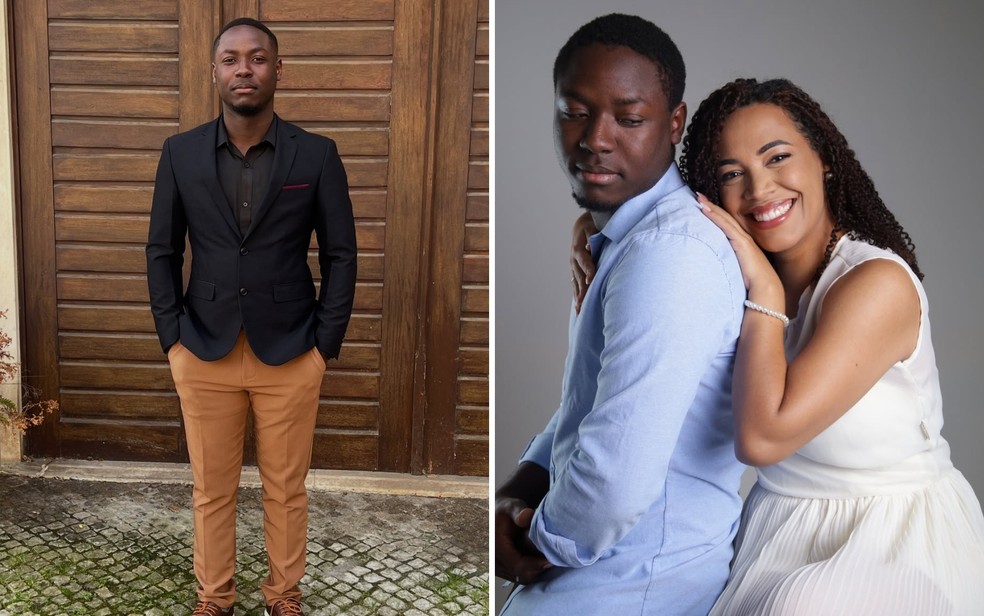 Almiro Martins, zelador angolano de 21 anos, e a noiva Ruth Rocha. Ele deixou o emprego após receber o bilhete racista; casal denuncia impacto emocional e pede justiça  Foto: Reprodução/Instagram de Almiro Martins