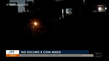 Em Palmas, ruas do Setor Santa Fé estão no escuro e a população reclama