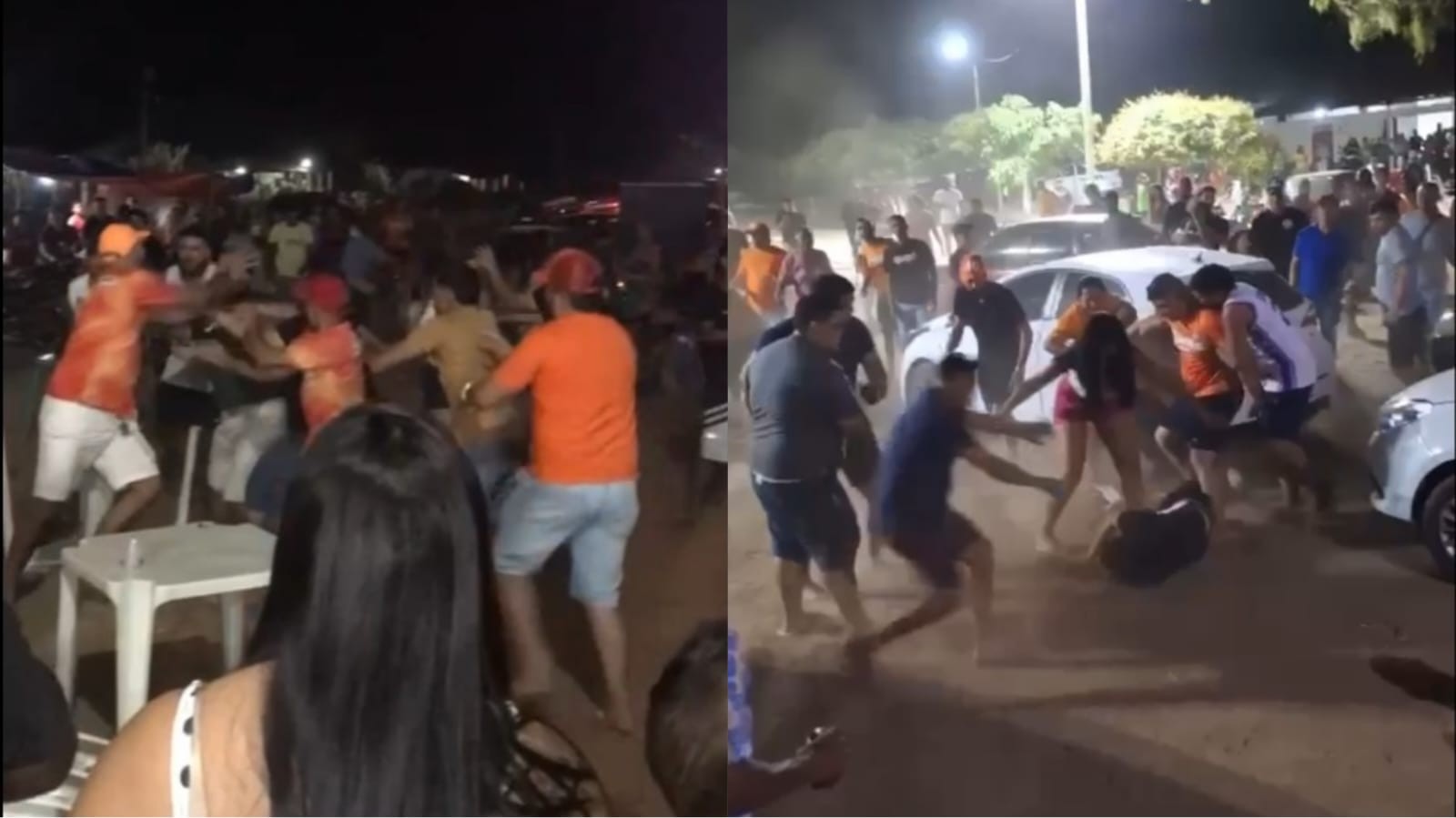 Vídeo: Apoiadores de partidos rivais brigam e deixam pessoas feridas em Ibiapina, no Ceará