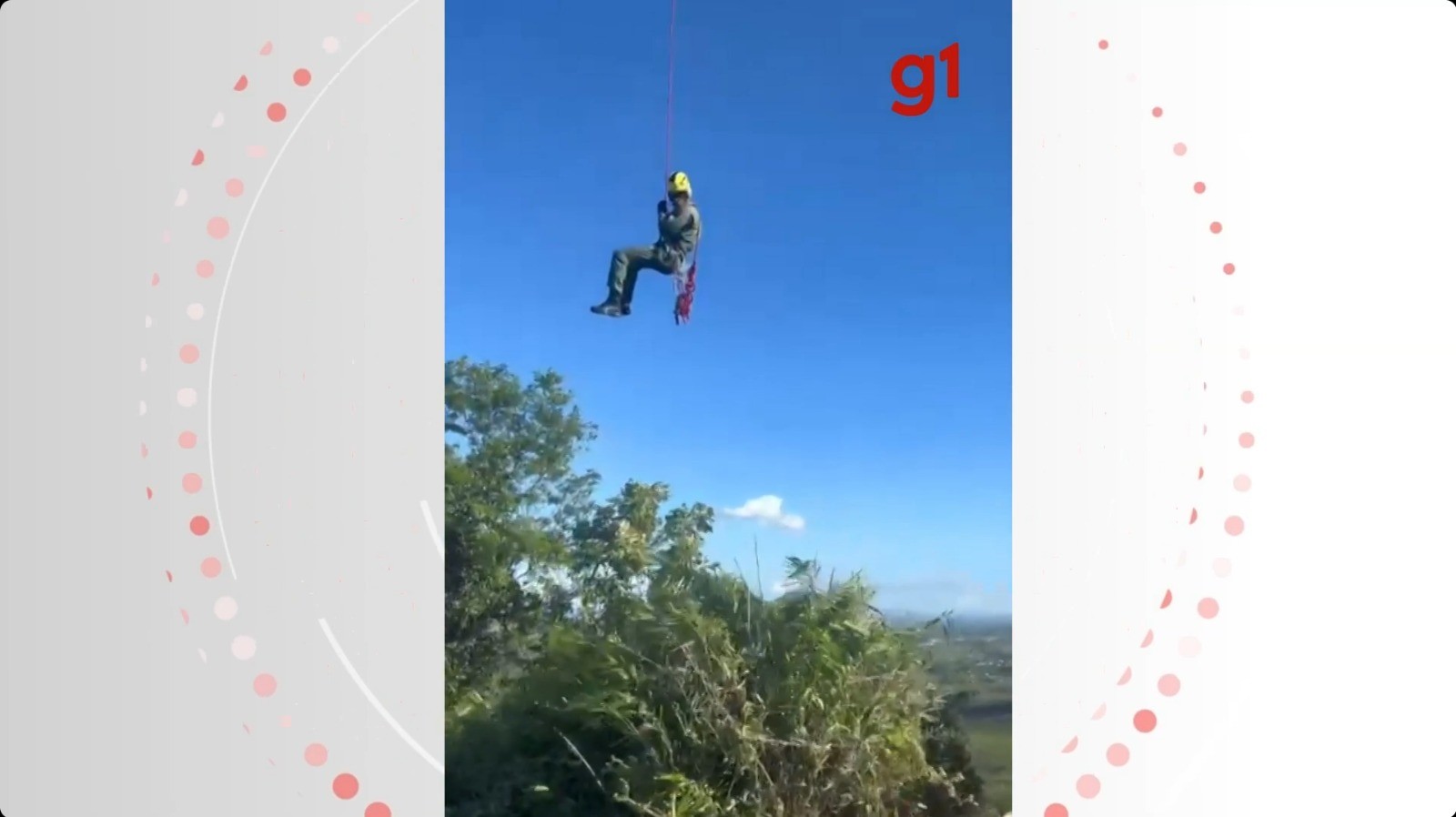 VÍDEO: Helicóptero da PM resgata motociclista ferido durante trilha em área rural de Governador Valadares