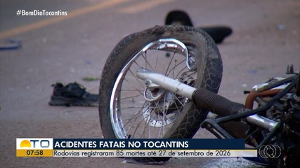 Acidentes de trânsito já causaram 85 mortes no Tocantins em 2026
