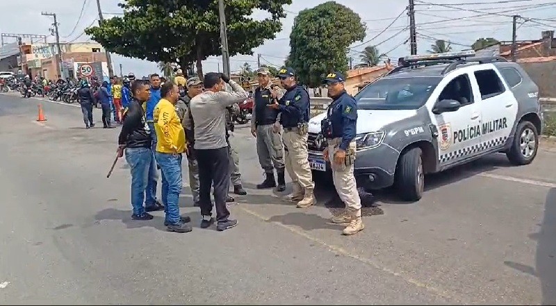 Motociclistas interditam a Ponte de Igapó durante protesto em Natal