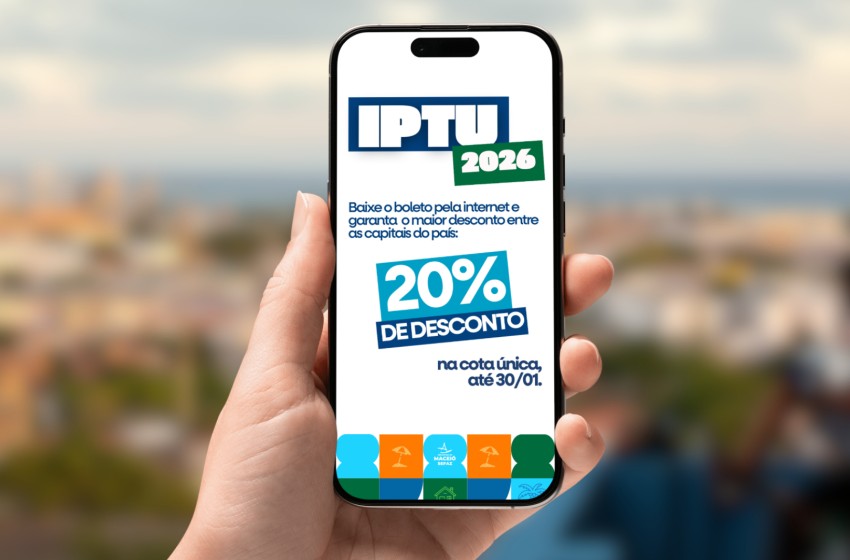 IPTU Maceió: cota única com 20% de desconto vence na sexta-feira (30); veja como pagar