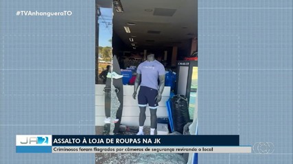 Criminosos são flagrados assaltando loja de roupas na Av. JK na capital