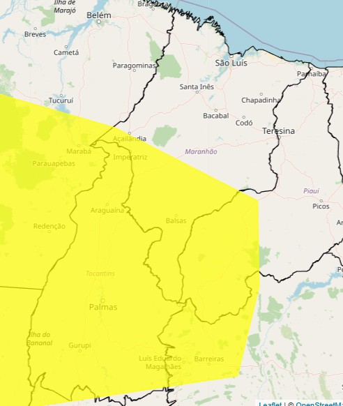 Meteorologia emite alerta de chuvas intensas para cidades da região Centro-Sul do Maranhão