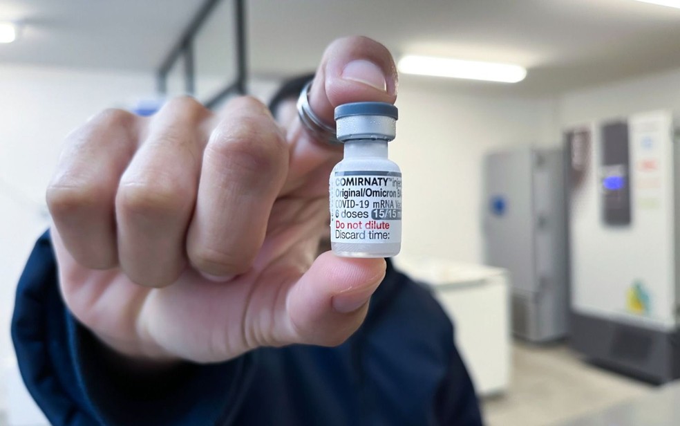 Vacina bivalente da Pfizer contra a Covid-19 em Pernambuco — Foto: Lucas Rezende/Divulgação