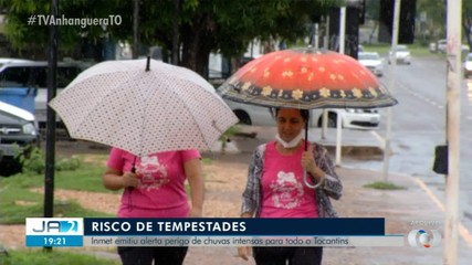 INMET emite alerta de perigo de chuvas intensas para o Tocantins