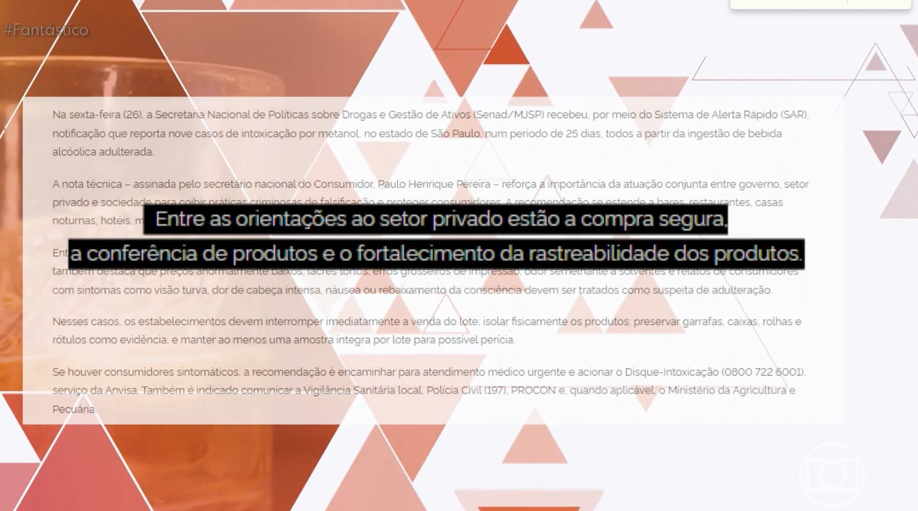 Metanol em bebidas: saiba como estabelecimentos devem agir