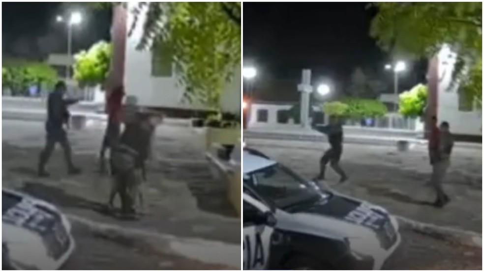 Policial se distrai, homem foge de abordagem e agente erra tiro ao tentar conter suspeito no Ceará — Foto: Reprodução