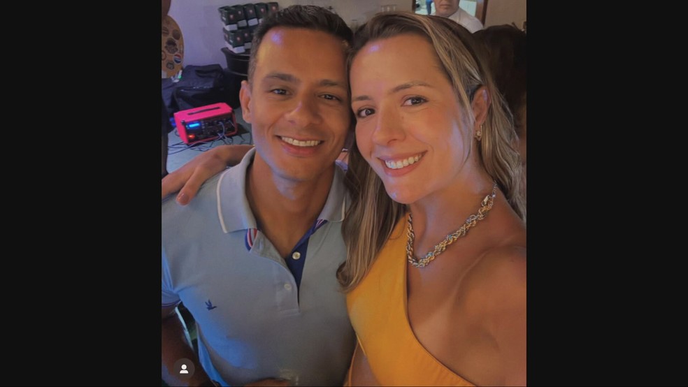 Advogado Renan Rachid Silva Vieira e sua esposa, delegada da Polícia Civil, Wanessa Santana Martins Vieira — Foto: PMMG