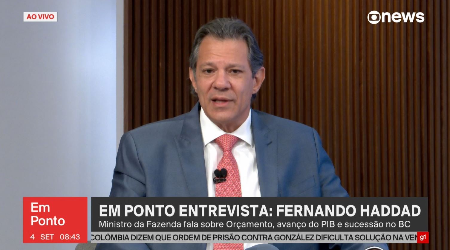 Alta do PIB: governo vive 'ciclo virtuoso' e tem feito 'ajustes no lugar certo', diz Haddad