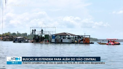 Queda de ponte entre o TO e o MA completa 20 dias e buscas por desaparecidos continua