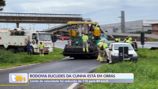 Por causa de obras, rodovia Euclides da Cunha tem velocidade reduzida - Programa: TEM Notícias 1ª Edição – Rio Preto/Araçatuba 