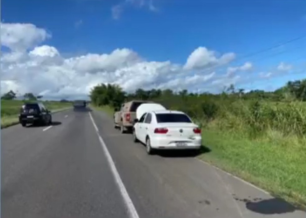 Os suspeitos foram presos horas após o crime após uma operação. — Foto: Reprodução/TV Subaé