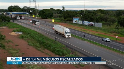 Operação da PRF registra uma morte nas rodovias federais que cortam o TO
