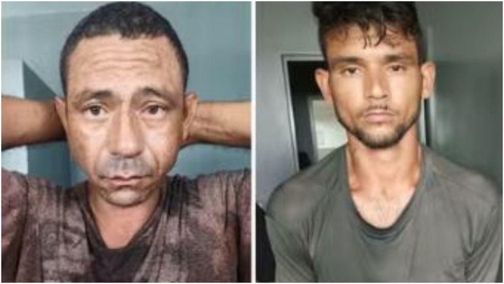 Francisco Teodódio (à esquerda) deu os últimos golpes em Natany e Jardson (à direita) entregou a pedra ao comparsa, segundo a investigação da polícia. — Foto: Reprodução