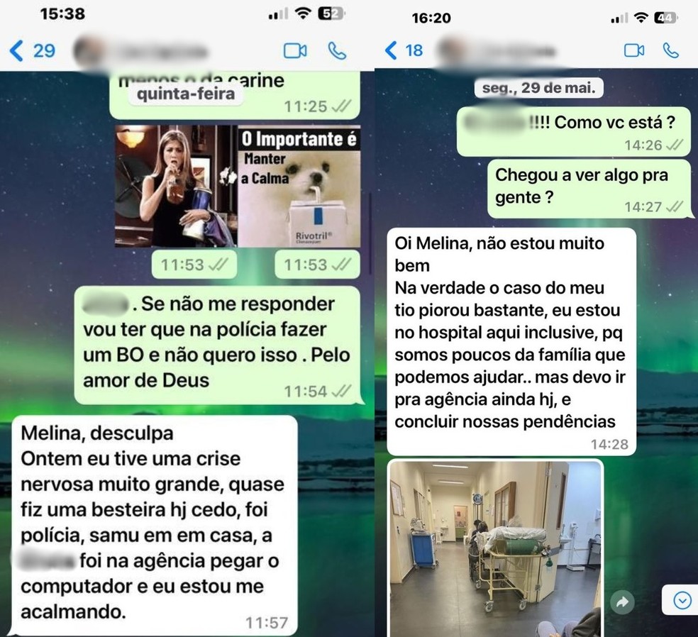 Vítima entrou em contato com o dono de agência de turismo que não cumpriu com acordo — Foto: Arquivo Pessoal