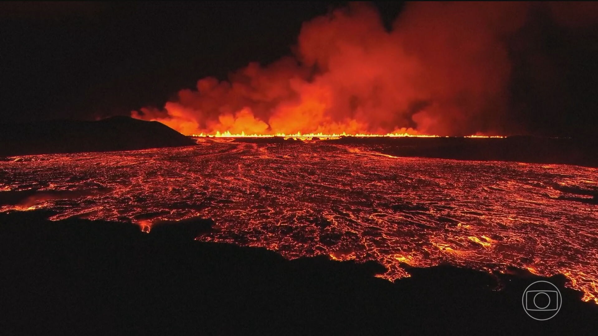 Vulcão na Islândia entra em erupção pela sétima vez este ano