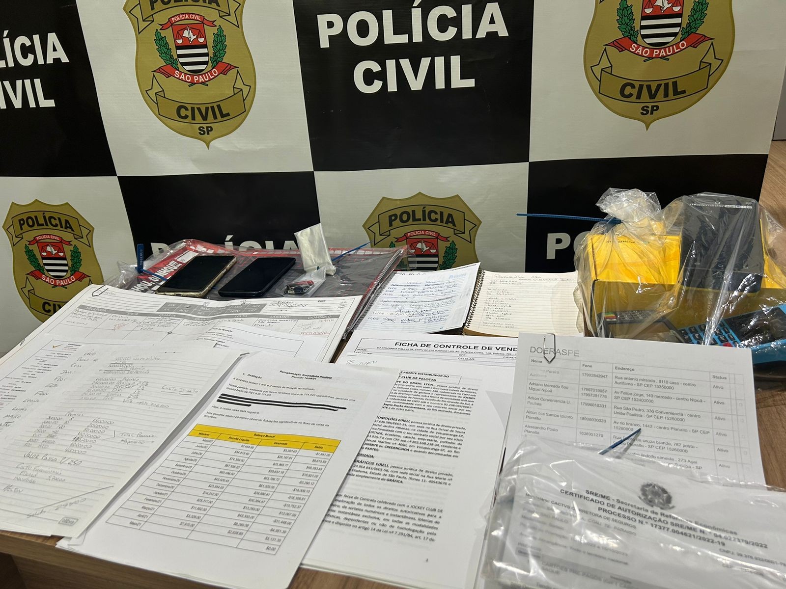 Sete pessoas são presas na região de Fernandópolis durante operação policial contra jogos de azar