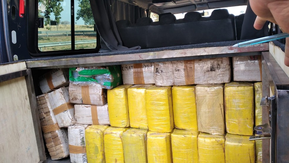 Segundo Batalhão de Polícia Militar Rodoviária apreende 66 fardos de maconha em Nova Independência (SP) — Foto: Divulgação