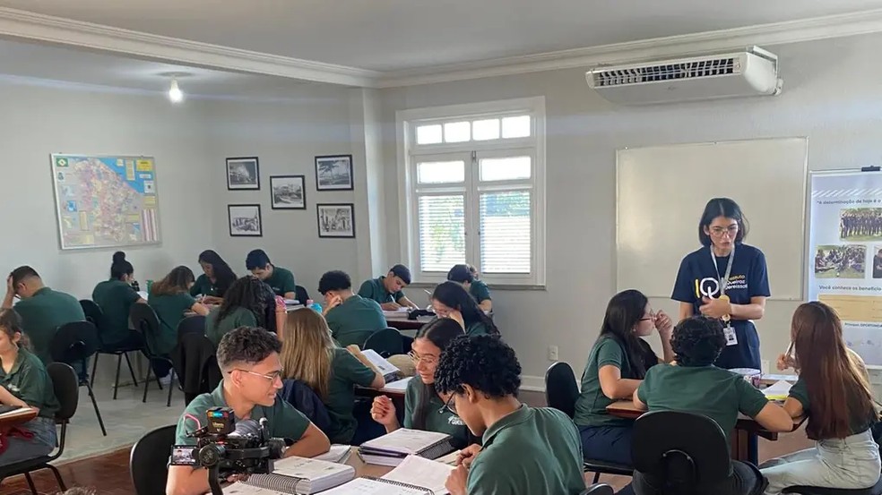 Instituto oferece vagas de reforço escolar e formação tecnológica para alunos do ensino fundamental, no Ceará — Foto: Divulgação