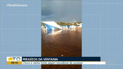Chuvas e ventos fortes pegam moradores de surpresa em Araguatins