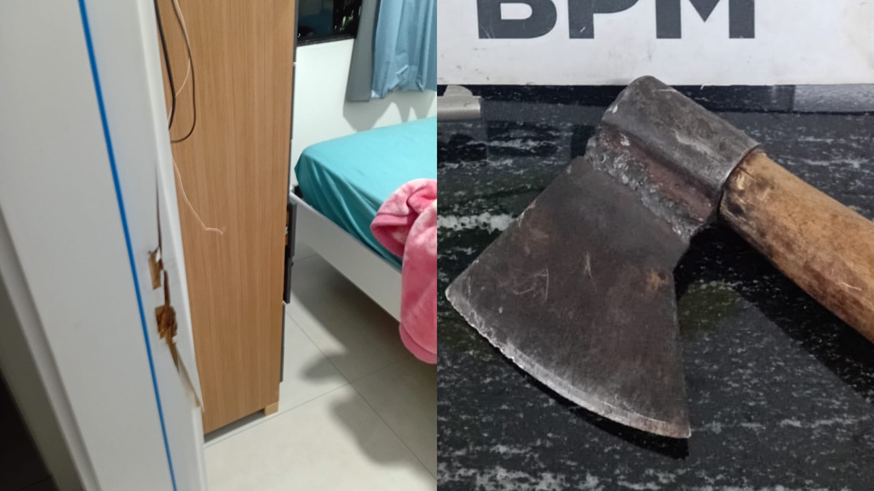 Mulher se esconde após ex-marido invadir casa com machado e ameaçar matá-la, no Paraná