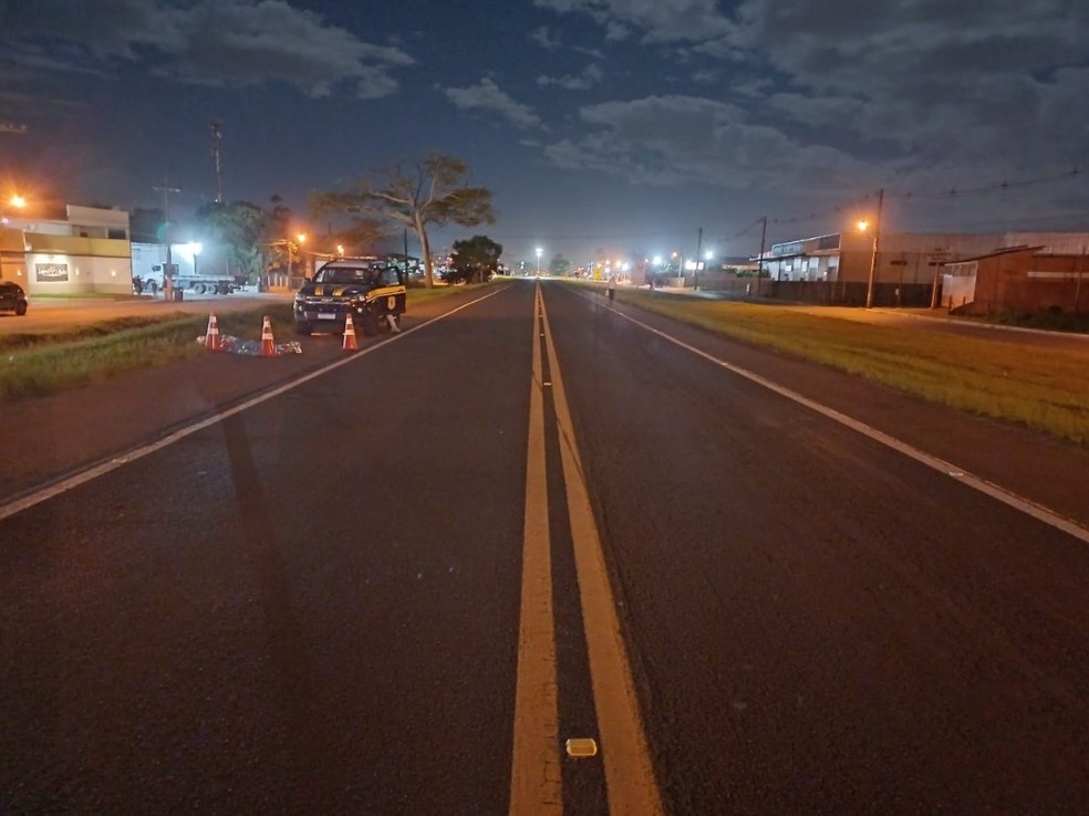 Pedestre atropelado duas vezes em SC — Foto: PRF/Divulgação
