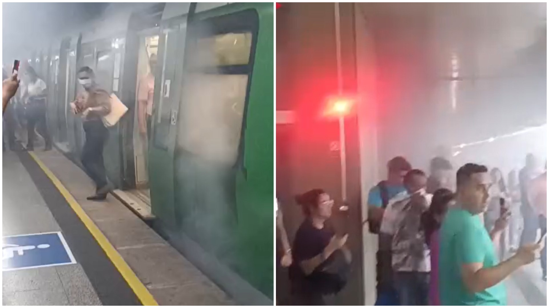 Vídeo: Fumaça em vagão do metrô assusta passageiros após falha nos freios, em Fortaleza