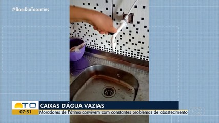 Telespectadora de Fátima reclama de problemas constantes no abastecimento de água