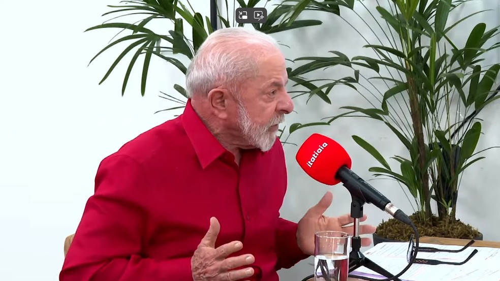 Presidente Lula concede entrevista à Rádio Itatiaia. — Foto: Reprodução/ CanalGov
