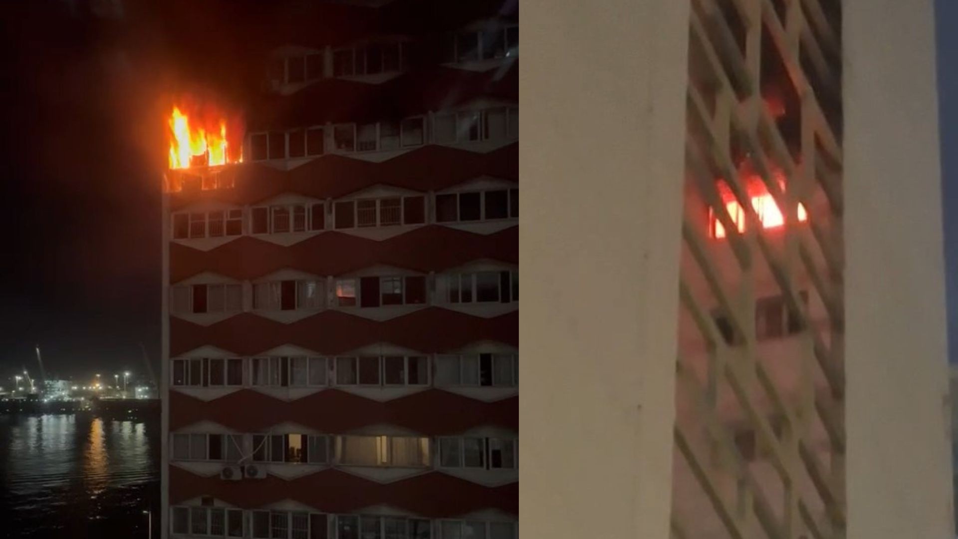 VÍDEO: apartamento em prédio residencial pega fogo no Centro de Vitória
