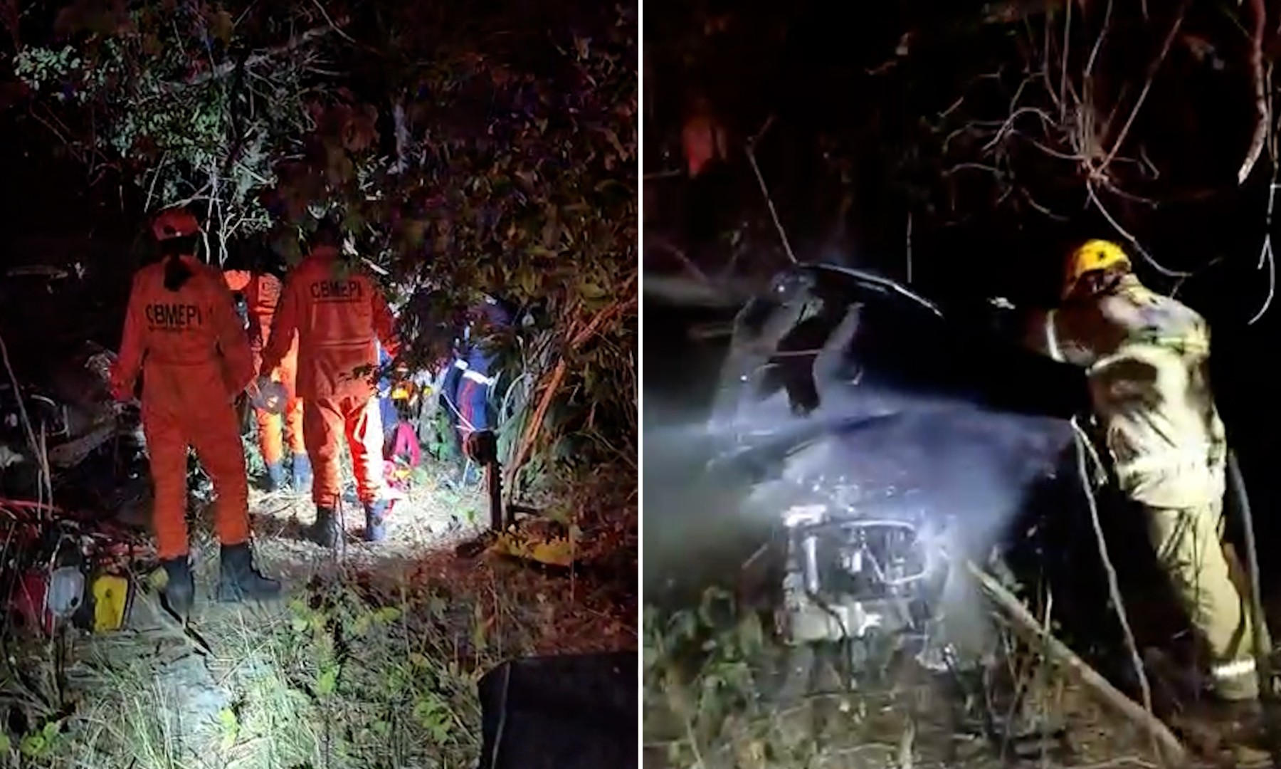 Motorista fica presa às ferragens após acidente e pede ajuda aos bombeiros por telefone no PI