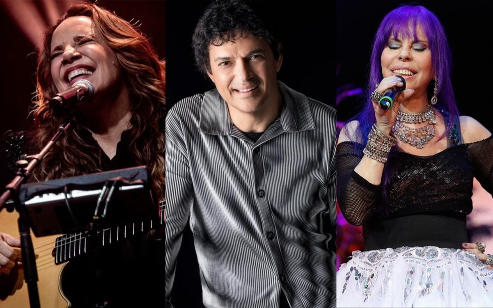 Ana Carolina, Jorge Vecillo e Baby do Brasil estão entre as atrações confirmadas do Natal Encantado de Feira de Santana — Foto: Iris Alves/Divulgação | Vercillo/Divulgação | Roberto Filho