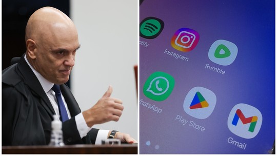 Rumble e empresa de Trump acionam Justiça dos EUA contra decisão de Moraes - Advogados norte-americanos questionam ordem do STF para suspender conta na rede social. Segundo o documento, Moraes estabeleceu multa diária de R$ 100 mil caso a decisão fosse desrespeitada.