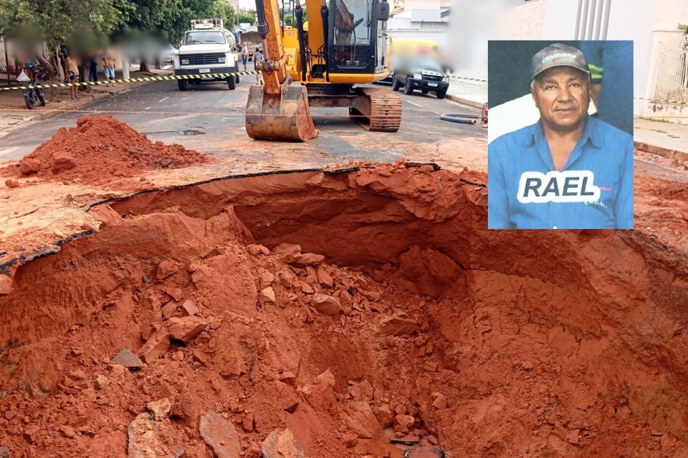 Trabalhador morre após ser soterrado em buraco de 3,5 metros enquanto fazia manutenção de esgoto em Dracena (SP) — Foto: Jornal Boletim Da Hora e EMDAEP/Reprodução
