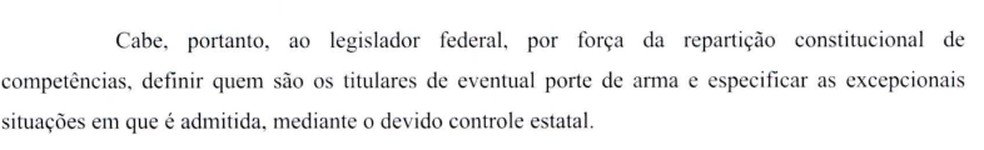 Trecho de ação da AGU que pede a suspensão de lei do Paraná — Foto: Reprodução/AGU