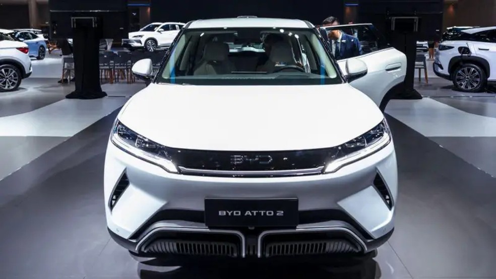 BYD Atto 2 é um dos carros lançados internacionalmente pela montadora chinesa — Foto: Getty Images via BBC