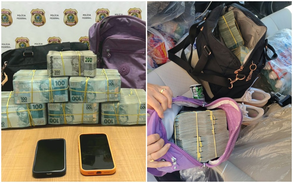 PF apreende R$ 600 mil em espécie e prende duas pessoas no Ceará — Foto: Reprodução/PF