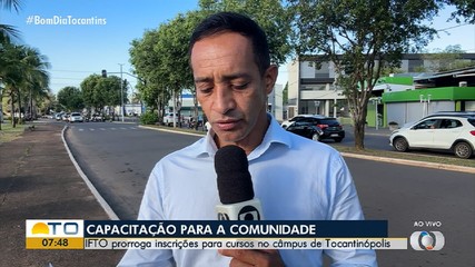 Cursos do IFTO em Tocantinópolis têm inscrições prorrogadas