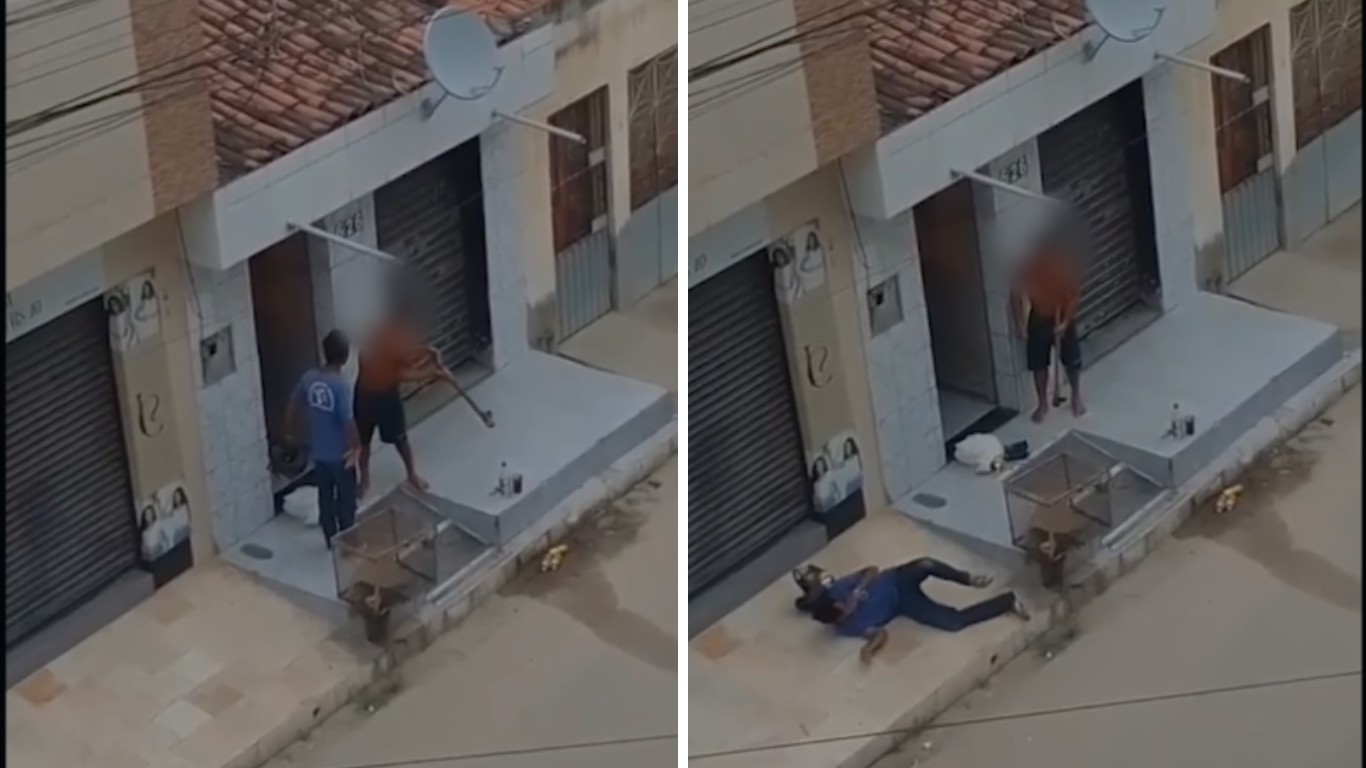 Homem é agredido com golpe de picareta na cabeça em Santa Cruz do Capibaribe; VÍDEO
