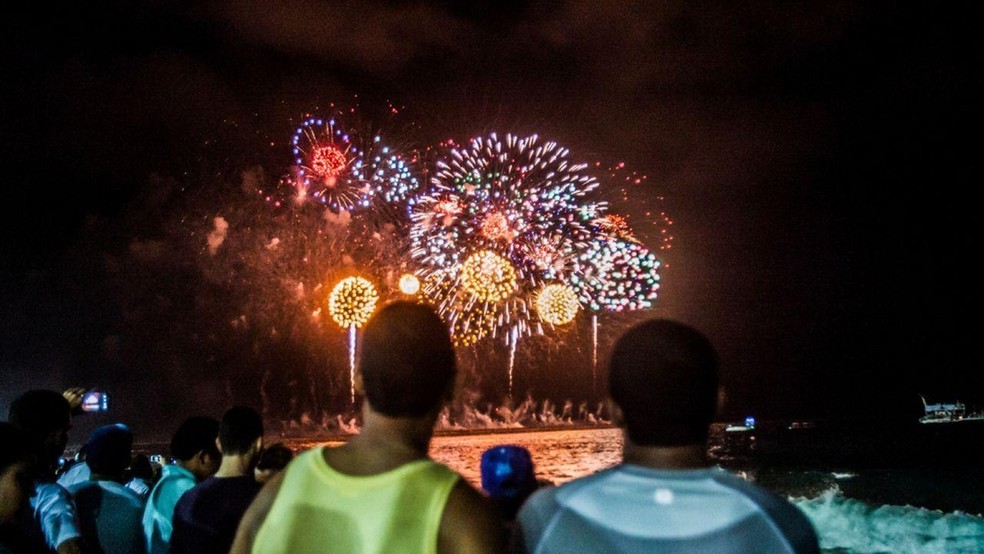 Festa de Réveillon de Fortaleza conta com fogos silenciosos — Foto: Fabiane de Paula/SVM