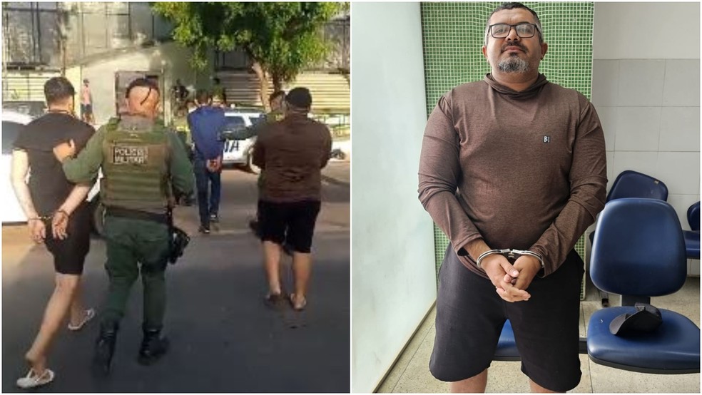 O policial militar Rogério Lins dos Santos, de 40 anos, está entre os presos por tentar arrombar um banco em Missão Velha. — Foto: Reprodução