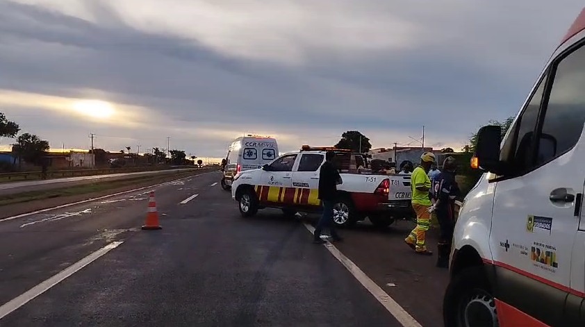 Ciclista morre após ser atropelada por carro na BR-163 em MS